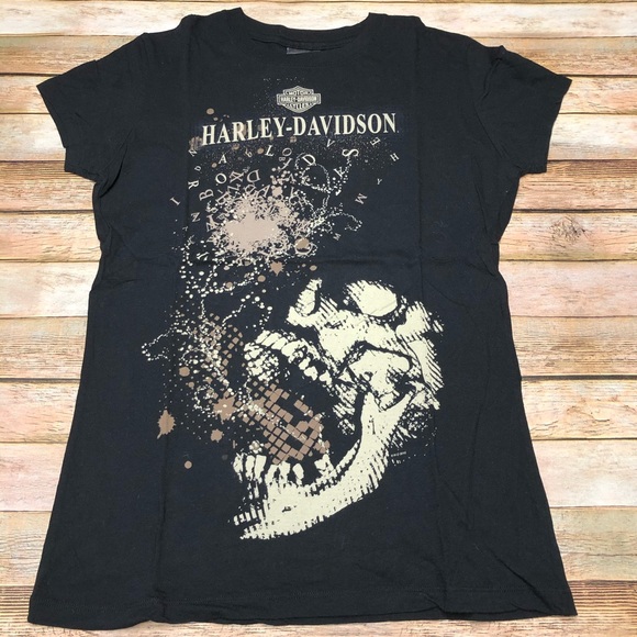 Harley-Davidson Skull Short Sleeve Tee Shirt - Picture 2 of 7